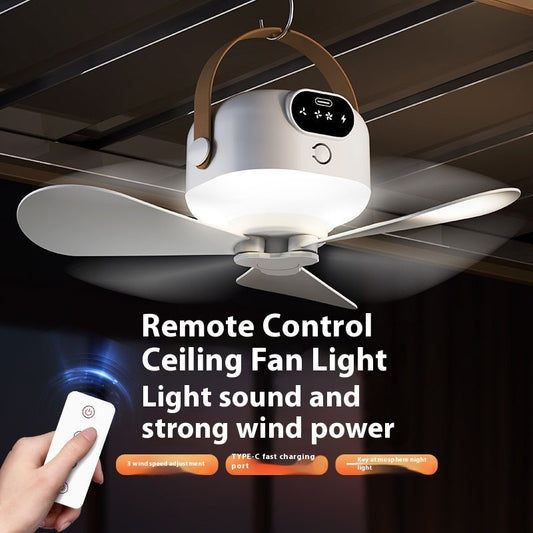 Rechargeable Mini Ceiling Fan for Dorm & Bedroom